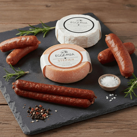 Genuss Gruber und Eggemoa Genussbox Südtirol Käse Wurst/Schinken 1030 g
