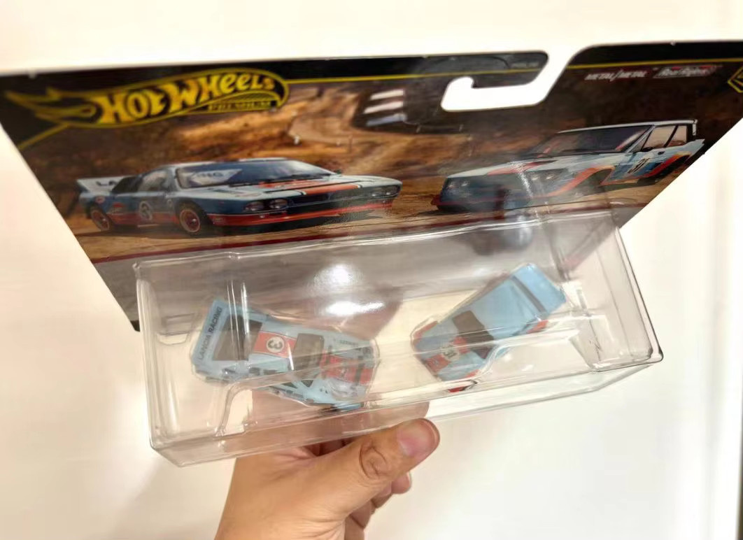 Hot Wheels Premium Car Culture Gulf Lancia Rally Fiat Abarth, 2er-Pack, 1:64, Druckguss-Modellauto - Bild 3