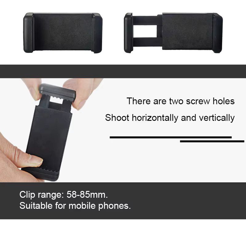 DIXSG Handyhalterung mit 1/4-Zoll-Schraubgewinde für iPhone, Samsung, Huawei, Xiaomi und Realme Smartphones in Schwarz - Bild 3