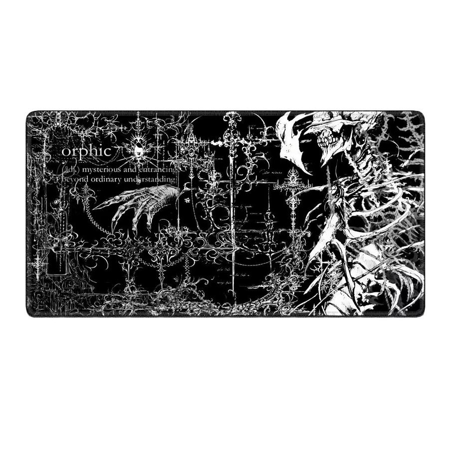 HYBXAXC Schreibtischunterlage mit Schwarz-weißem Totenkopf-Design, XL Gummi-Mauspad im Gothic Horror Skelett-Stil für Gaming und PC-Zubehör - Bild 5