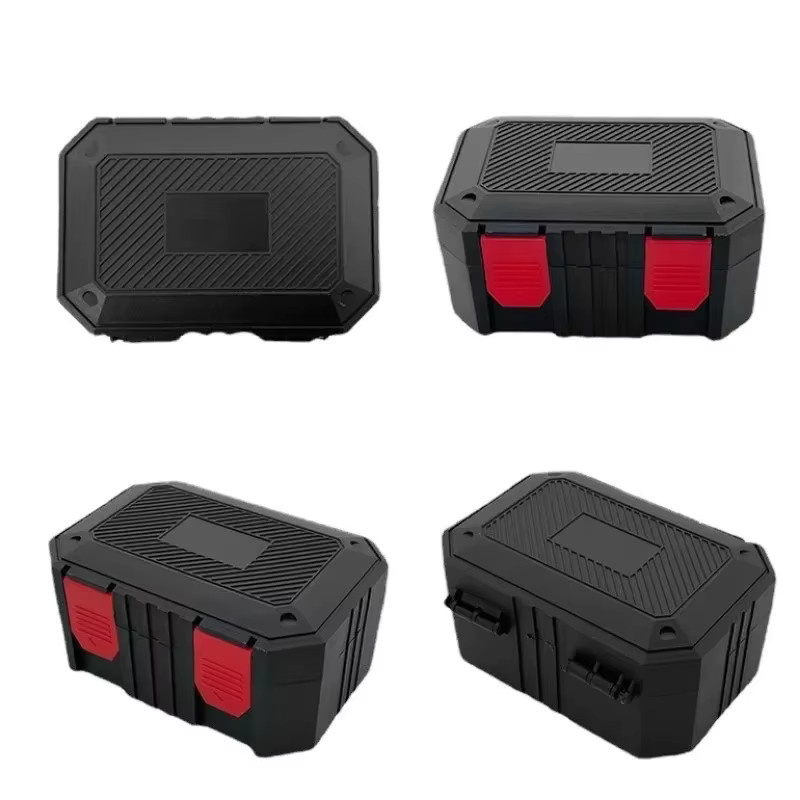 LIXIU Werkzeugkasten aus Kunststoff in Schwarz, multifunktionaler Arbeitsorganisator für Elektriker und Tischler, B/T/H: 13,0 x 12,5 x 9,5 cm - Bild 3