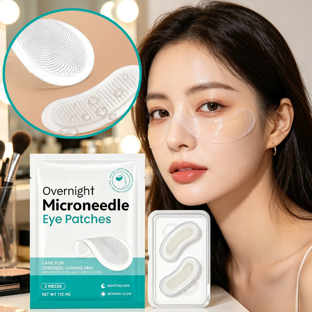 eelhoe Vitamin E Mikronadel-Augenpads, 0,25mm, Unisex, für trockene Haut - Bild 1