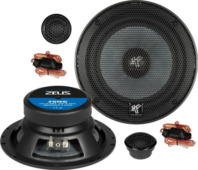 ZEUS ZS6.2E 2-Wege Komponenten-Lautsprecher-System, 16,5 cm (6,5 Zoll), Schwarz - Bild 1