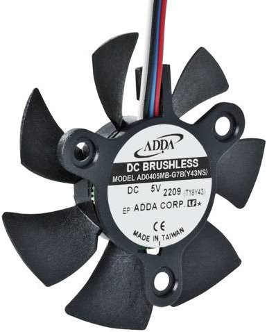 ADDA Axiallüfter AD0405MB-G7B(Y43NS) 5 V/DC 8.5 m³/h Schwarz B/T/H: 40 x 40 x 10 mm - Bild 1