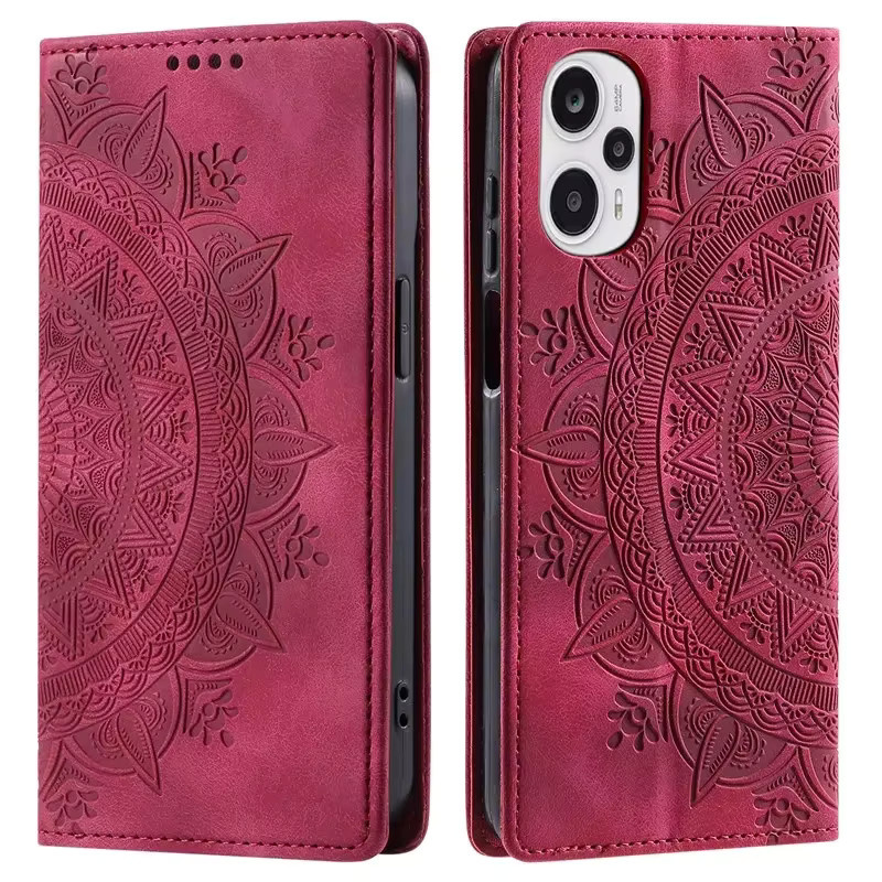 Magnetische Lederhülle für Xiaomi Mi POCO Modelle mit Kartenfach und Brieftaschen-Funktion in Pink - Bild 2
