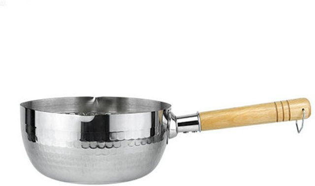 Multifunktionaler Milchtopf aus Edelstahl von CosyHome in Silber und Weiß - Bild 1