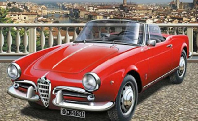Italeri Alfa Romeo Giulietta Spider 1300, Modellauto, 1:24, Rot - Bild 1