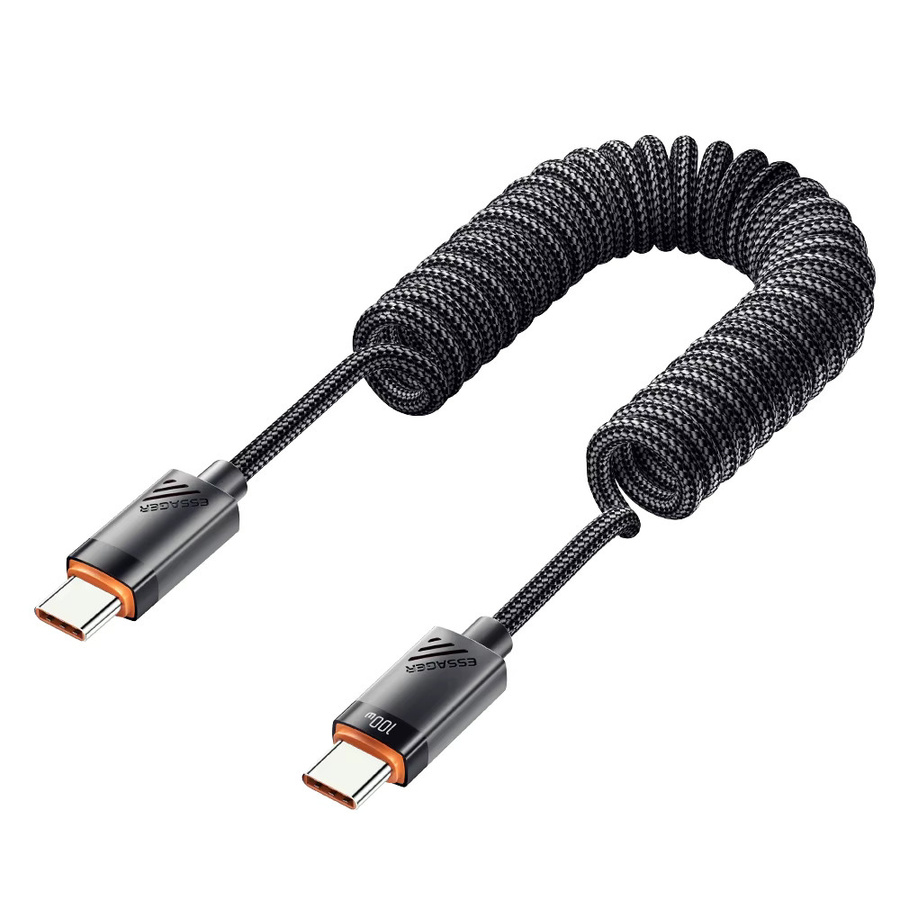 Essager USB-C auf USB-C Kabel mit 100 W PD Schnellladung für iPhone, Samsung und MacBook in Schwarz - Bild 6