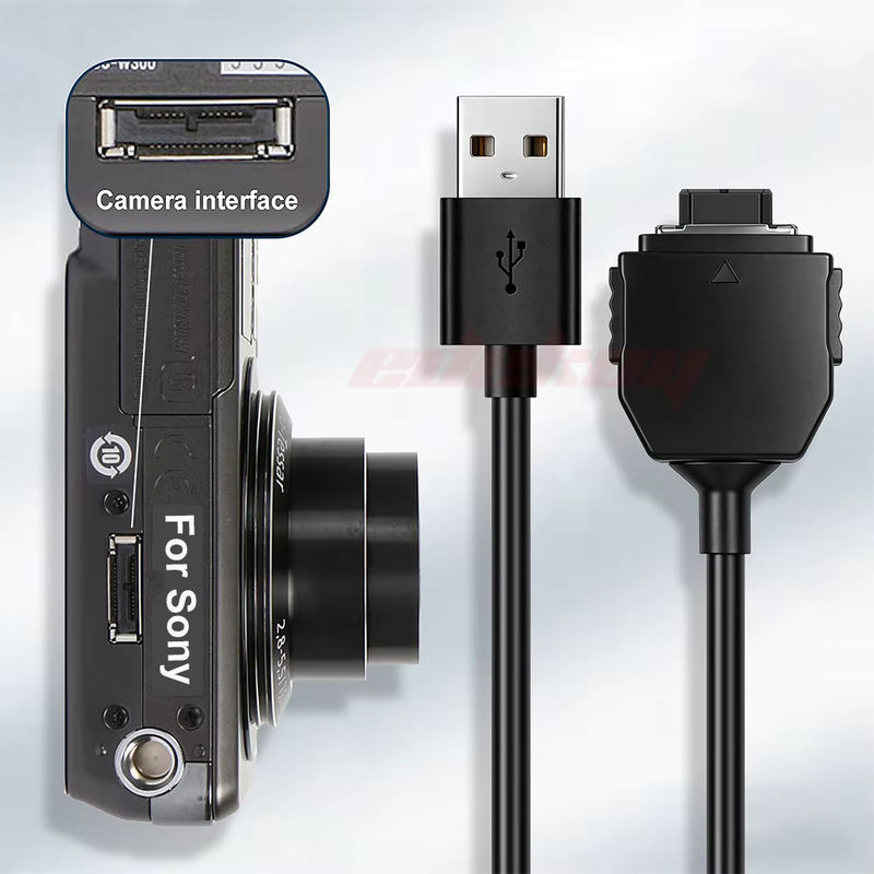 Sony USB-Kabel VMC-MD1 in Schwarz für Cyber-shot DSC-P100, P200, G1, M2, F88, T2, T30, T100, TX1, N2, H9, H10, W35, W70, W100, W150 Kameras - Bild 4