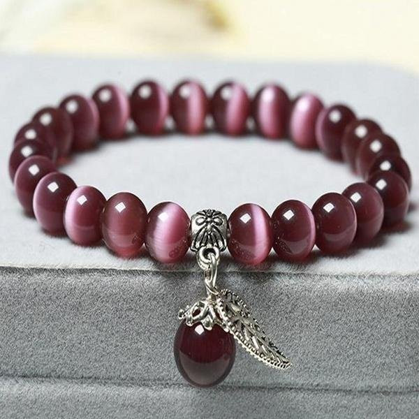 Armband, Katzenauge Stein, Kristall, braun, Damen - Bild 1