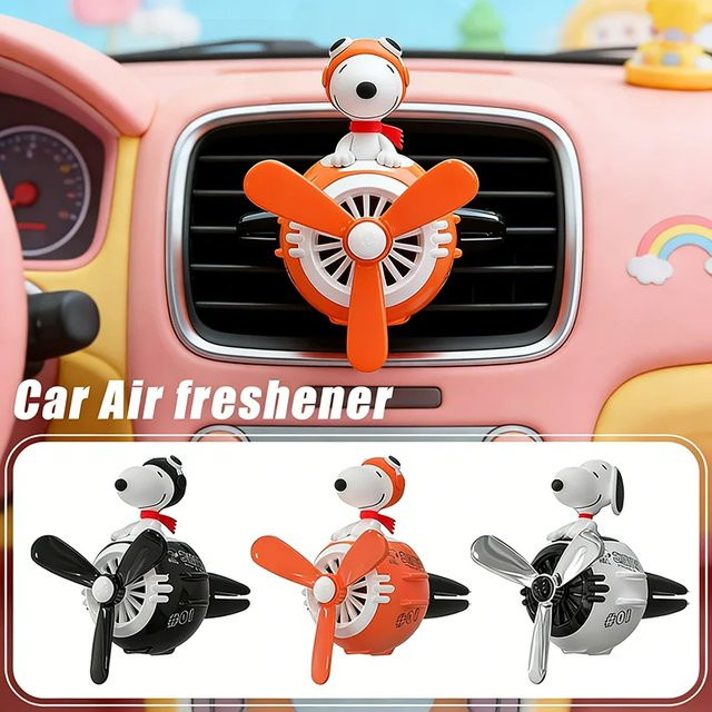 Bandai Kawaii Pilot Snoopy Auto-Aromatherapie Lufterfrischer, rotierender Propeller - Bild 1