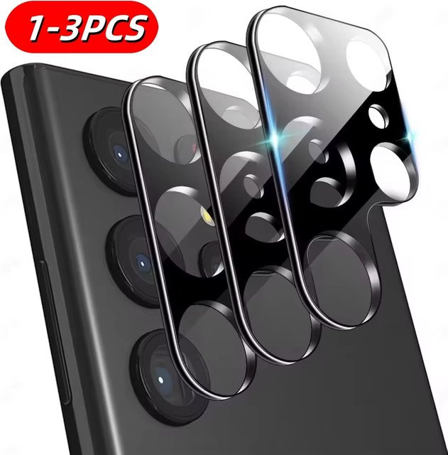 3-teiliger Kameralinsen-Schutz aus gehärtetem Glas für Samsung Galaxy S26 S25 Ultra S24 S23 S22 S21 Plus S20 FE in Transparent - Bild 1