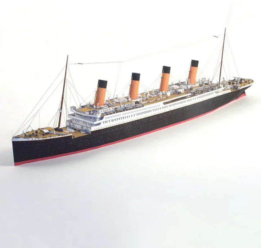 Moquerry Titanic 3D Papier Modell im Maßstab 1:400 Mehrfarbiges DIY Puzzel für Schreibtisch Dekoration - Bild 1