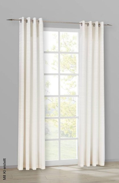 ACUS design collection Ösenvorhang Turin Champagner B/H: 140 x 245 cm - Bild 1