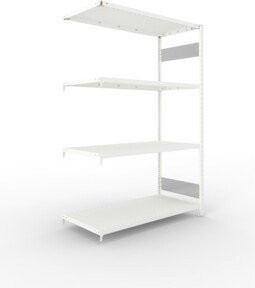 Meta Steckregal CLIP S3 230 LR mit 4 höhenverstellbaren Böden, Farbe: Lichtgrau, B/T/H: 200 x 130 x 60 cm - Bild 1