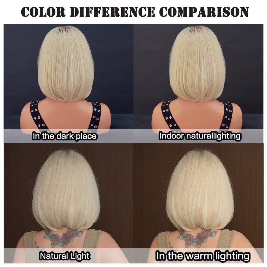 7JHH WIGS Perücke, blonde Bob-Perücke, Damen - Bild 4