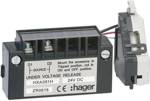 Hager HXA051H Unterspannungsauslöser 24 V/DC - Bild 1