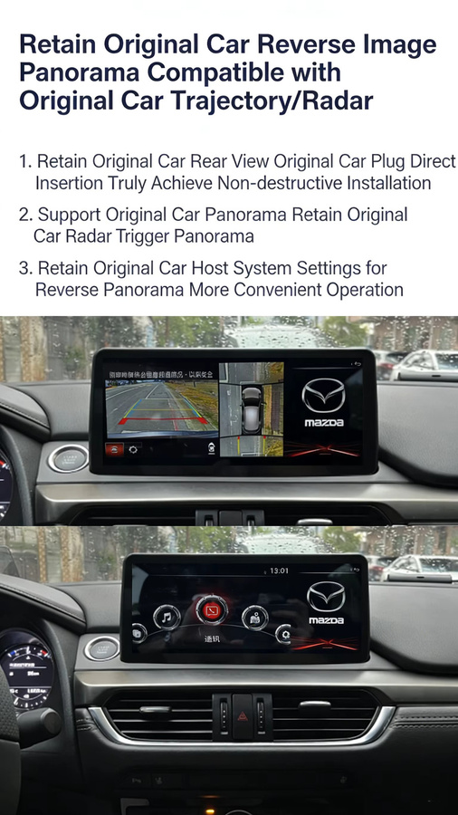 Android 15 Auto-Player mit CarPlay und GPS-Navigation für Mazda Atenza 6 (2020 - 2022), 10,25 Zoll Display, Schwarz - Bild 2