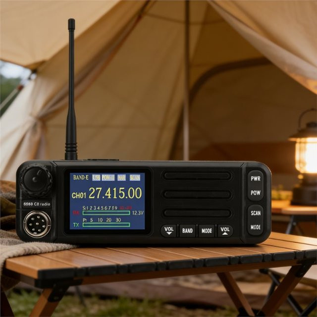 Hamgeek Mobilfunkgerät N82R in Schwarz, Frequenzbereich 1-30 MHz/21-30 MHz, unterstützt FM/AM sowie CW/SSB-Modi, inklusive Mikrofon - Bild 1