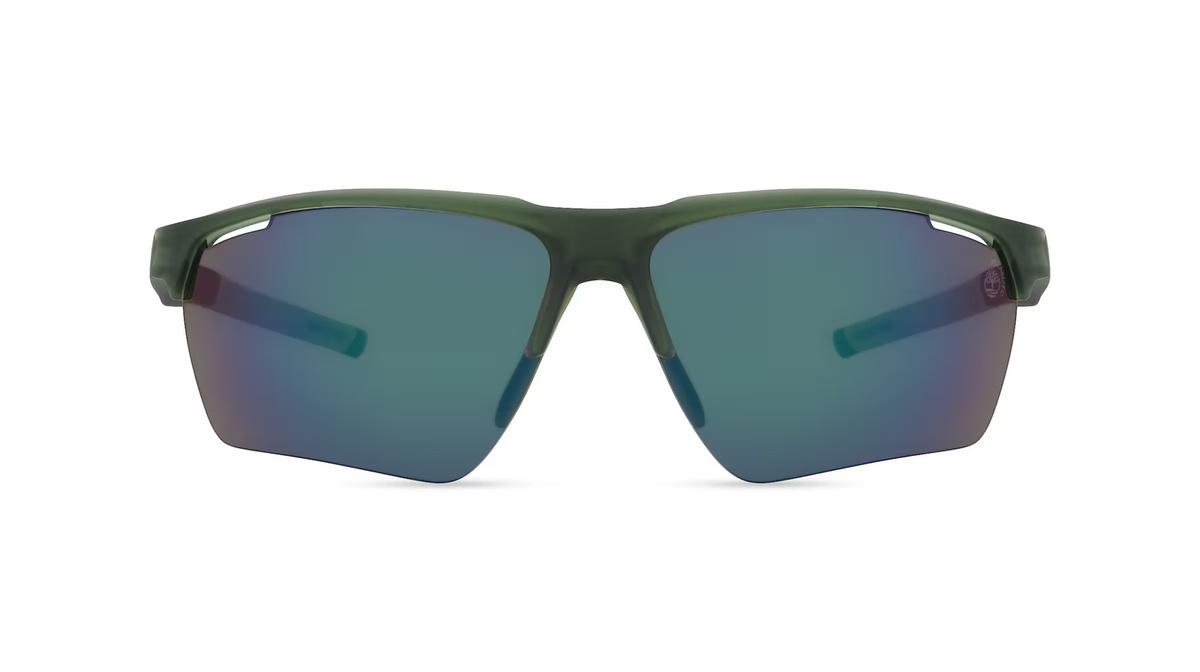 Timberland TB00068 Sonnenbrille Halbrand, Eckig, Kunststoff, Herren, grün - Bild 1