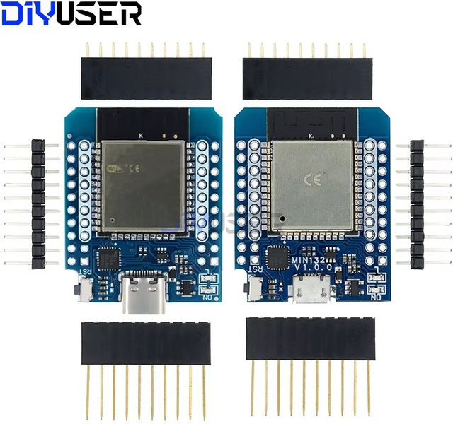 Wemos Mini D1 ESP8266 und ESP32 ESP-32S Entwicklungsboard-Modul mit WiFi und Bluetooth sowie Pins - Bild 1