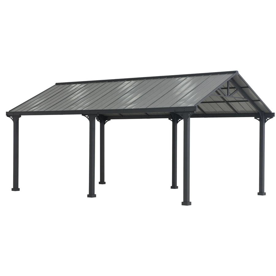 Sunjoy Stahl Carport EIGER in Grau mit Giebeldach B/T: 610 x 367 cm - Bild 2