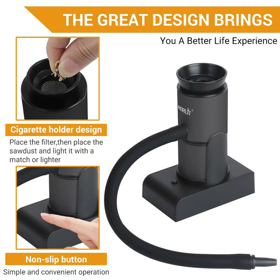 Boruit Raucher Infuser tragbarer Kaltrauchgenerator für Fleisch, Grill und Cocktails in Schwarz - Bild 3