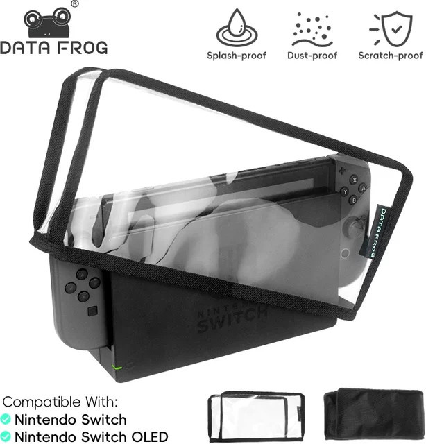DATA FROG Staubschutz für Nintendo Switch OLED TV Dock, transparente Schutzhülle für deine Konsole - Bild 1