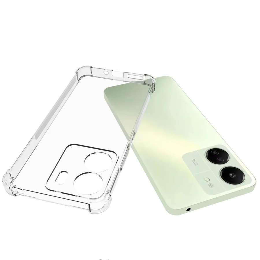 Stoßfeste Air-Bag Silikon Handyhülle für Xiaomi Redmi 13C in Transparent - Bild 5