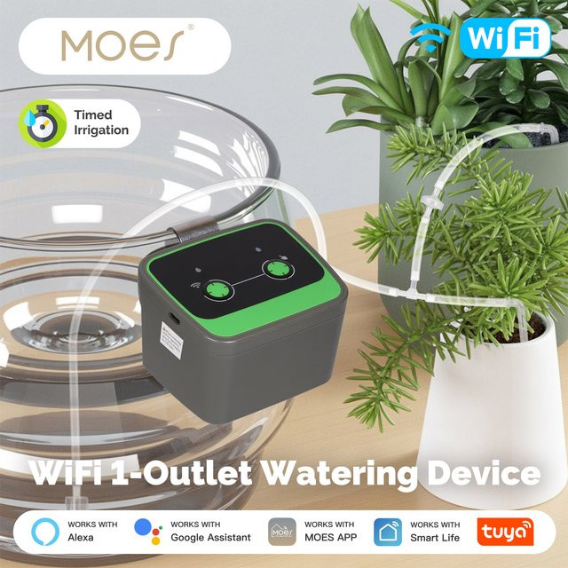 MOES Tuya WiFi Bewässerungsgerät mit Timer für Smart Home Automatisierung, kompatibel mit Alexa und Google Home via App und Sprachsteuerung - Bild 1