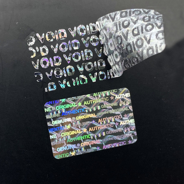 1000 Stück Holographische Sicherheitssiegel VOID-Aufkleber in Silber und Multicolour als manipulationssichere Etiketten für Verpackungen und Geschenkboxen - Bild 1