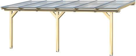 Skan Holz Terrassenüberdachung Bormio aus Leimholz in Natur Beige, B/T: 648 x 350 cm - Bild 1