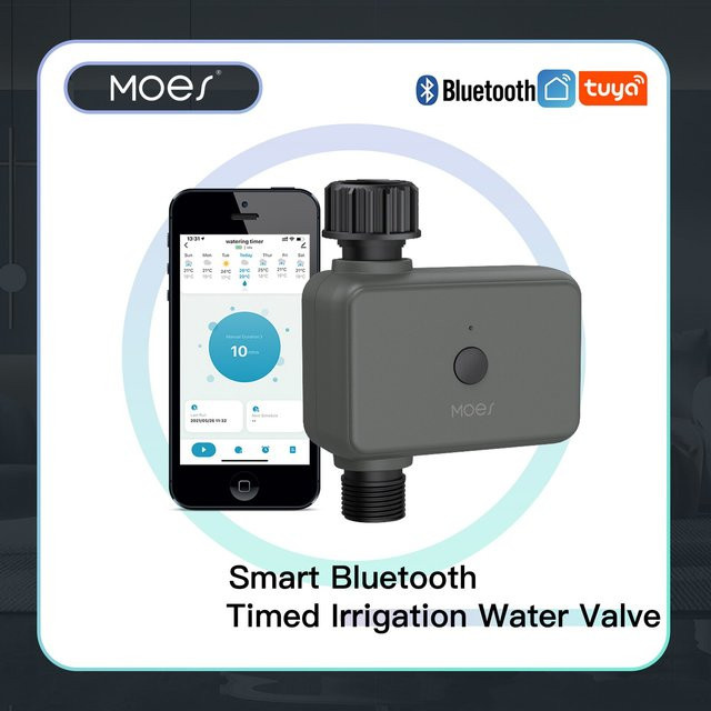 Moes Smart Tuya Bluetooth Bewässerungs-Timer mit programmierbarer Regenverzögerung und automatischer sowie manueller Steuerung - Bild 1