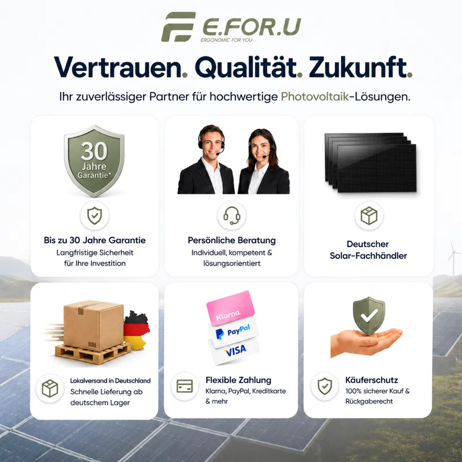 SUNPROPOWER Solar Panel 500W Bifacial Glas-Photovoltaikmodul in Schwarz - Bild 2
