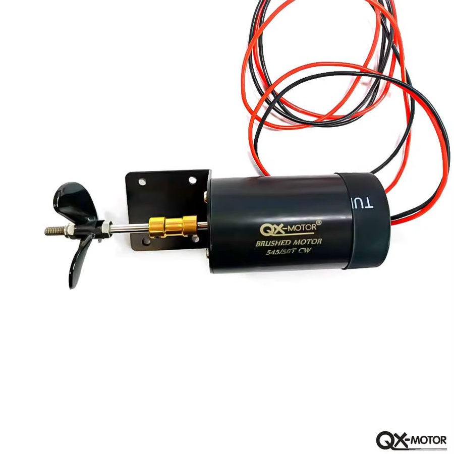 QX-MOTOR Unterwasserstrahlruder, Hochleistungs-Bürstenmotor, Metall, Schwarz - Bild 2