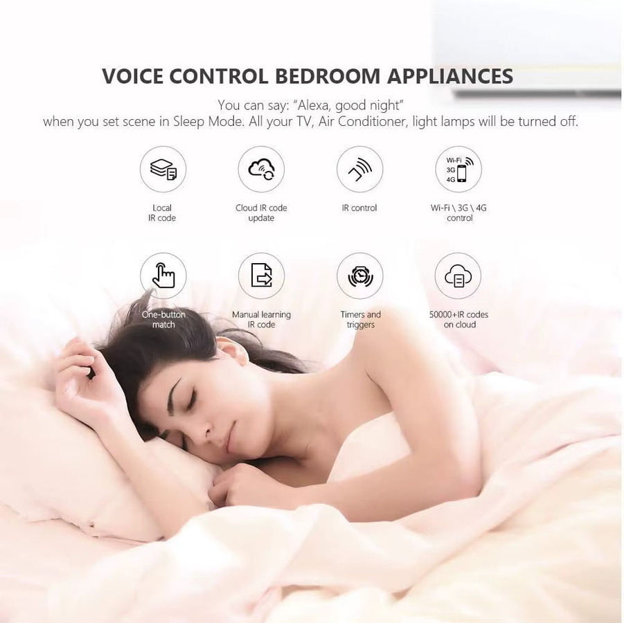 Broadlink RM4C Mini Smart Home Universalfernbedienung Schwarz mit WIFI und IR Steuerung für Klimaanlage und TV sowie Sprachsteuerung durch Alexa und Google Home - Bild 4