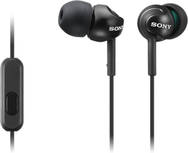 Sony MDR-EX110AP In-Ear Kopfhörer mit Mikrofon in Schwarz - Bild 1