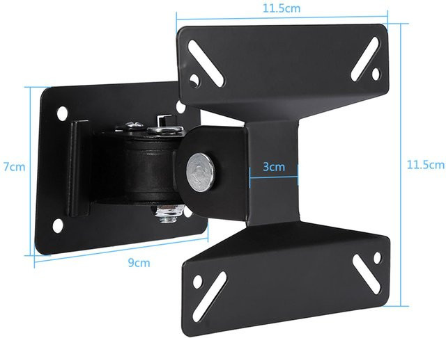 mfySpace Universal LCD und TV Wandhalterung mit Neigefunktion, Schwarz, VESA 75x75 mm - Bild 1