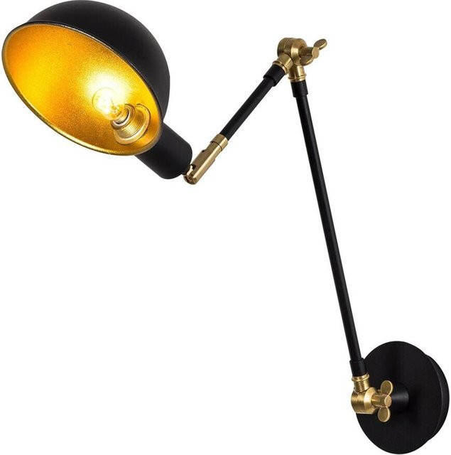 Opviq Wandleuchte aus Metall in Gold und Schwarz, B/H/T: 30 x 50 x 15 cm, E27 - Bild 1
