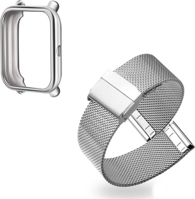 JINHUANG Uhrenarmband Edelstahl, Silber, Unisex - Bild 1