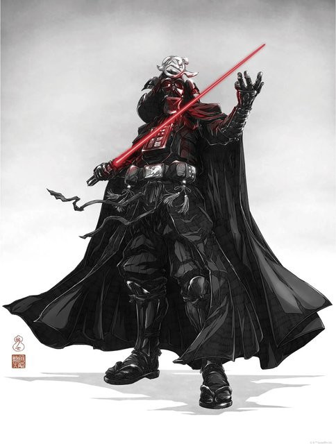 Komar Wandbild Star Wars Vision Samurai Dark Lord in Rot, Breite: 30 cm, Höhe: 40 cm - Bild 1