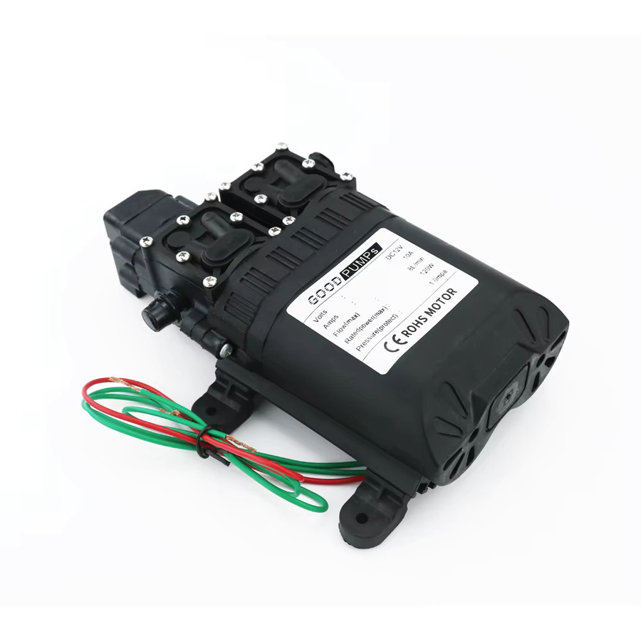 AICANTEK Hochdruck-Wasserpumpe mit Membran, 12 V, 160 PSI, selbstansaugend, 7,5 l/min, Schwarz - Bild 2