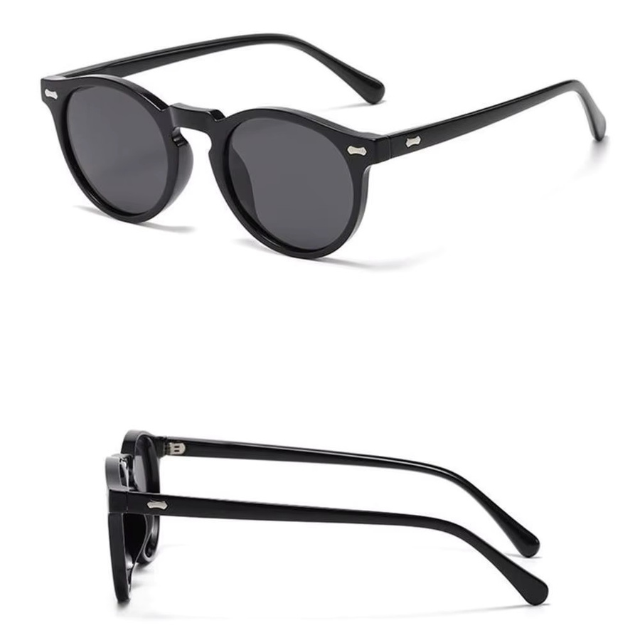 Polarisierte Sonnenbrille, rund, Vollrand, Kunststoff, Unisex - Bild 3