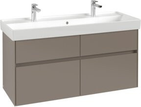 Villeroy & Boch Waschtischunterschrank Collaro mit LED-Beleuchtung und Innenschubladen, Wandmontage, Schwarz/Grau Matt, B: 115,4 cm, T: 54,6 cm, H: 44,4 cm - Bild 1