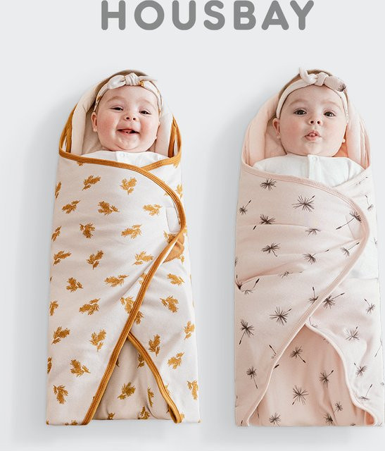 HOUSBAY Baby Kokon Kopfschutz aus 100% Baumwolle für Neugeborene 0-3 Monate, atmungsaktiv und schweißabsorbierend - Bild 1
