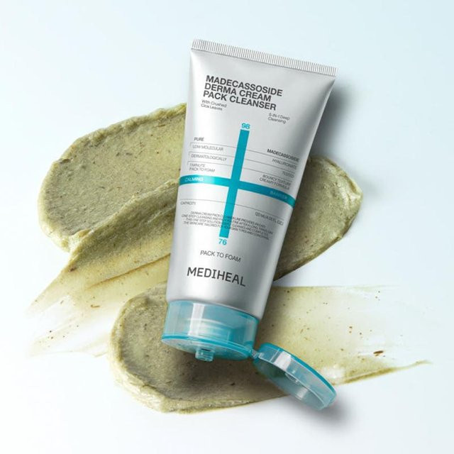 MEDIHEAL Derma Cream Pack Cleanser Madecassoside Reinigungsschaum, 120 ml - Bild 1