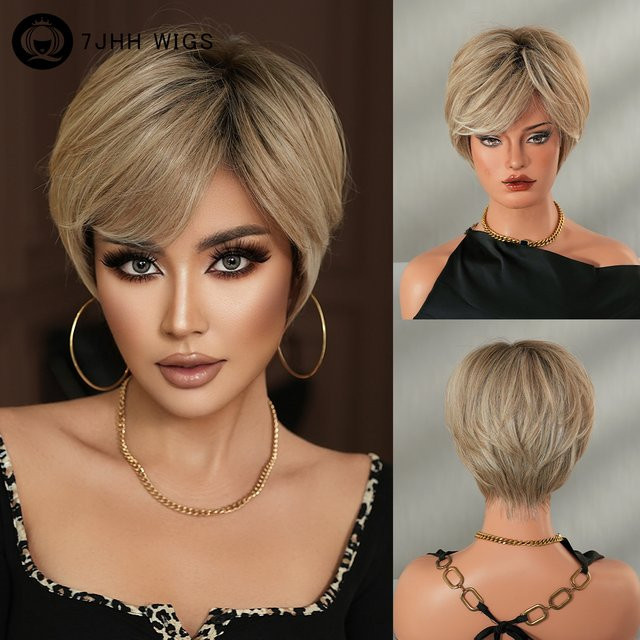 7JHH WIGS Perücke, Bob, goldbraun, Damen - Bild 1