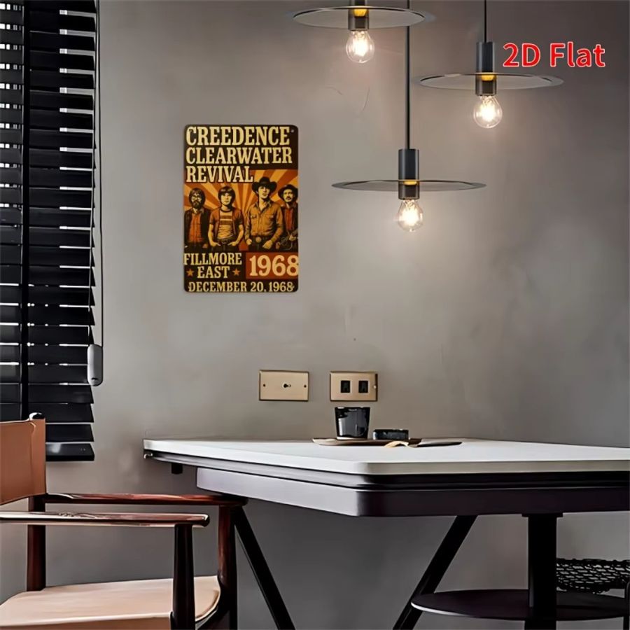 CCRRetroRockSign Vintage Metallwandkunst Creedence Clearwater Revival Eisenschild, Höhe: 30 cm, Breite: 20 cm - Bild 4