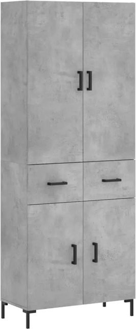 vidaXL Highboard Betongrau aus Holzwerkstoff und Metall B/T/H: 69,5 x 34 x 180 cm - Bild 1
