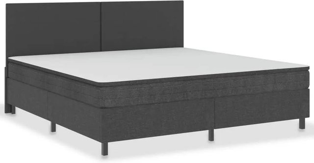 vidaXL Boxspring-Bettgestell aus Stoff in Grau, B/T/H: 200 x 200 x 35,5 cm - Bild 1